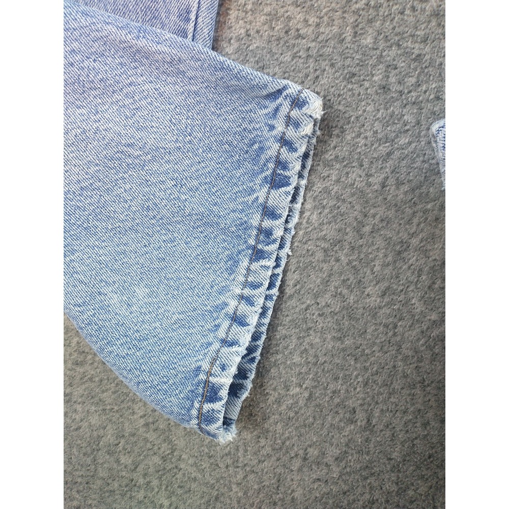 Wrangler Denim Blue Jeans Men's Size 42x31 Straight Leg Light Wash 96501DS Chore - Picture 6 of 16